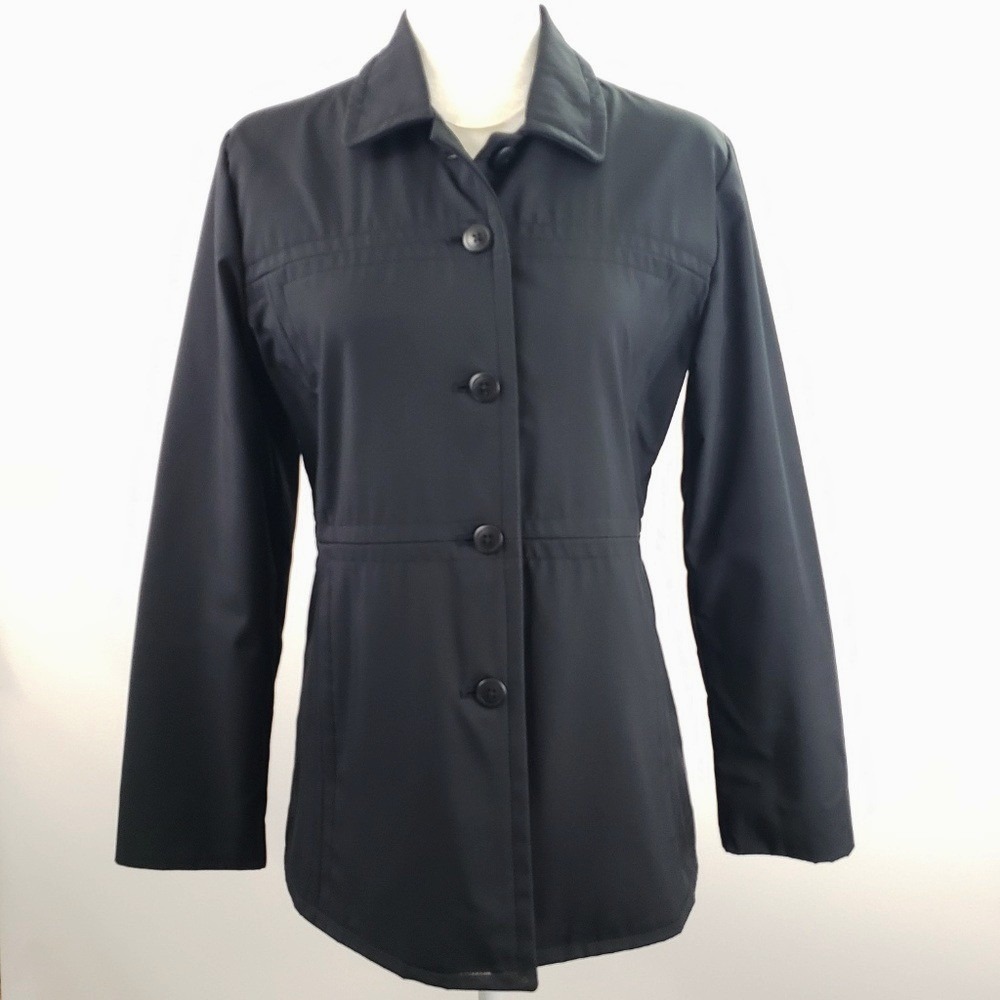 GAP Black Button Front Lightweight Jacket,‎ Size S